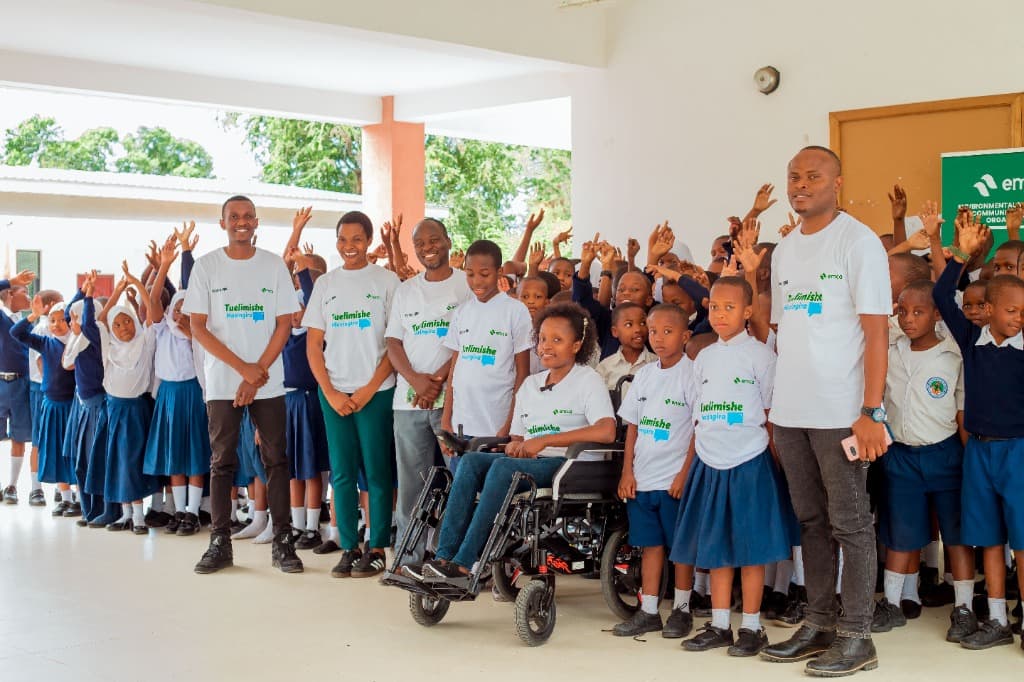 Tuelimishe Mazingira school environmental education outreach in Tanzania